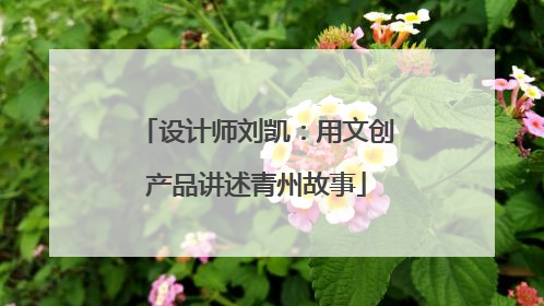 设计师刘凯：用文创产品讲述青州故事