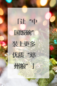 让“中国饭碗”装上更多优质“邓州粮”