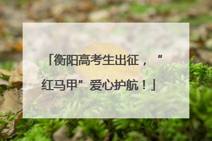 衡阳高考生出征，“红马甲”爱心护航！