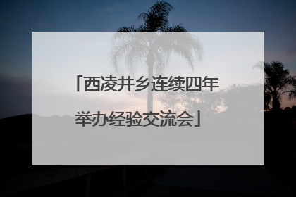 西凌井乡连续四年举办经验交流会