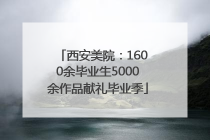 西安美院：1600余毕业生5000余作品献礼毕业季