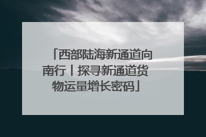 西部陆海新通道向南行丨探寻新通道货物运量增长密码