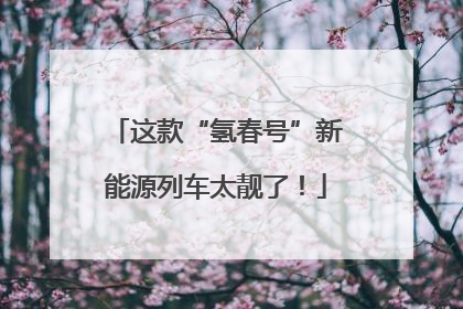 这款“氢春号”新能源列车太靓了！