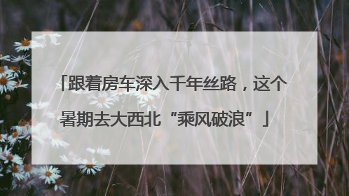 跟着房车深入千年丝路，这个暑期去大西北“乘风破浪”
