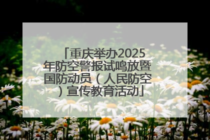 重庆举办2025年防空警报试鸣放暨国防动员（人民防空）宣传教育活动