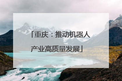 重庆：推动机器人产业高质量发展