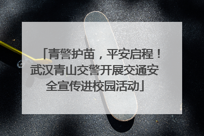 青警护苗，平安启程！武汉青山交警开展交通安全宣传进校园活动