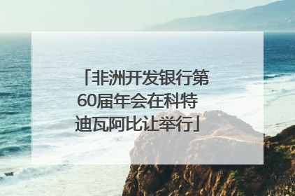 非洲开发银行第60届年会在科特迪瓦阿比让举行