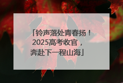 铃声落处青春扬！2025高考收官，奔赴下一程山海