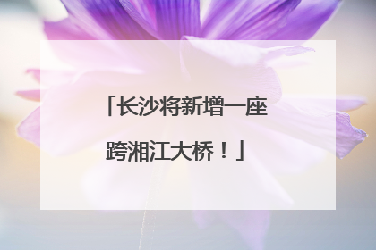 长沙将新增一座跨湘江大桥！