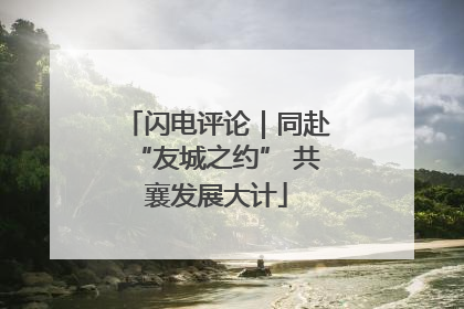 闪电评论｜同赴“友城之约” 共襄发展大计
