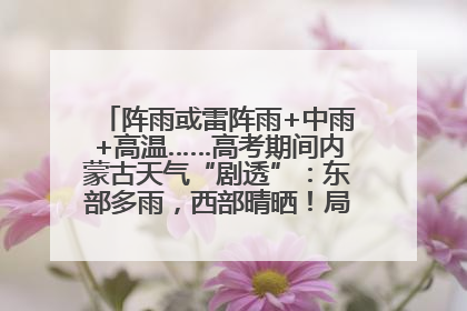 阵雨或雷阵雨+中雨+高温……高考期间内蒙古天气“剧透”：东部多雨，西部晴晒！局地有短时强降水