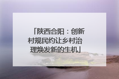 陕西合阳：创新村规民约让乡村治理焕发新的生机