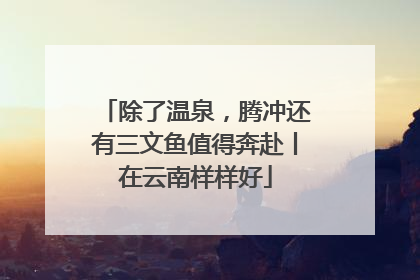 除了温泉，腾冲还有三文鱼值得奔赴丨在云南样样好