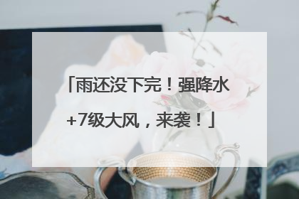 雨还没下完！强降水+7级大风，来袭！
