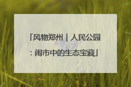 风物郑州｜人民公园：闹市中的生态宝藏