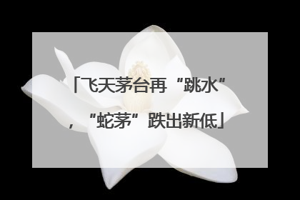 飞天茅台再“跳水”，“蛇茅”跌出新低