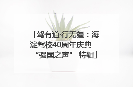 驾有道·行无疆：海淀驾校40周年庆典 “强国之声” 特辑