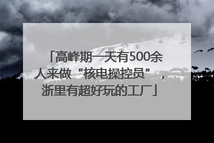 高峰期一天有500余人来做“核电操控员”，浙里有超好玩的工厂