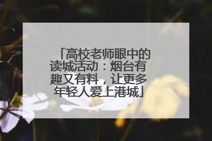 高校老师眼中的读城活动：烟台有趣又有料，让更多年轻人爱上港城