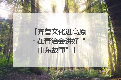 齐鲁文化进高原：在青洽会讲好“山东故事”