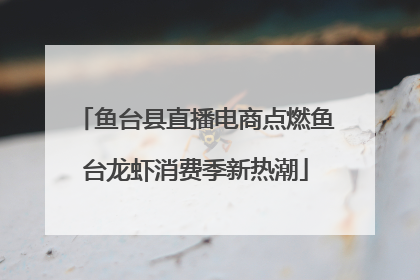 鱼台县直播电商点燃鱼台龙虾消费季新热潮
