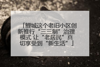 鲤城这个老旧小区创新推行“三三制”治理模式 让“老居民”真切享受到“新生活”