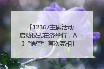 12367主题活动启动仪式在济举行，AI“悟空”首次亮相