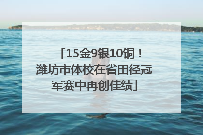 15金9银10铜！潍坊市体校在省田径冠军赛中再创佳绩