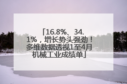 16.8%、34.1%，增长势头强劲！多维数据透视1至4月机械工业成绩单