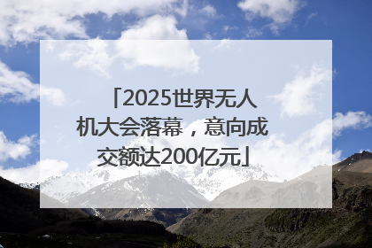 2025世界无人机大会落幕，意向成交额达200亿元