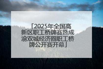 2025年全国高新区职工桥牌赛暨成渝双城经济圈职工桥牌公开赛开幕