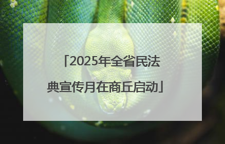 2025年全省民法典宣传月在商丘启动