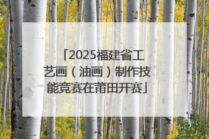 2025福建省工艺画（油画）制作技能竞赛在莆田开赛