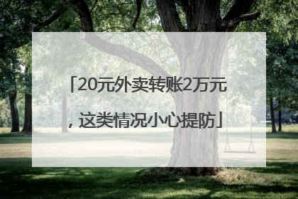 20元外卖转账2万元，这类情况小心提防