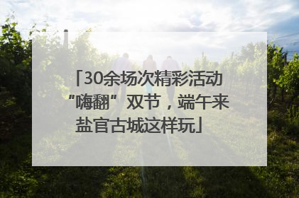 30余场次精彩活动“嗨翻”双节，端午来盐官古城这样玩
