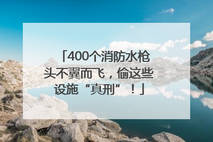 400个消防水枪头不翼而飞，偷这些设施“真刑”！