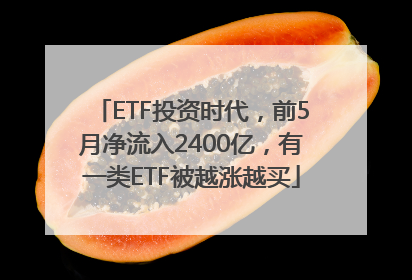 ETF投资时代，前5月净流入2400亿，有一类ETF被越涨越买